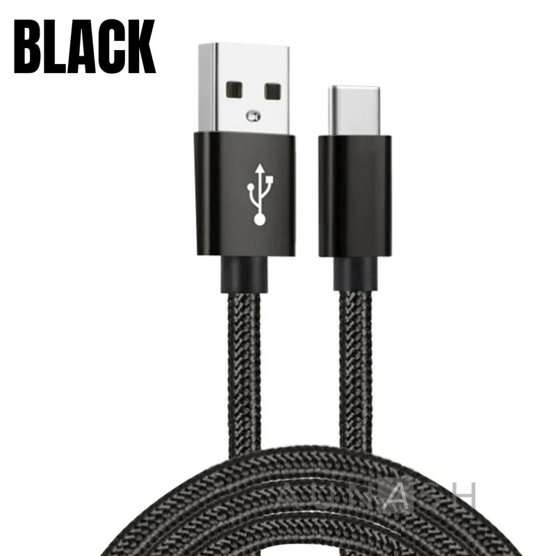 USB A to USB C Cable Fast Charging Type C Cord Nylon Braided Only Android Device