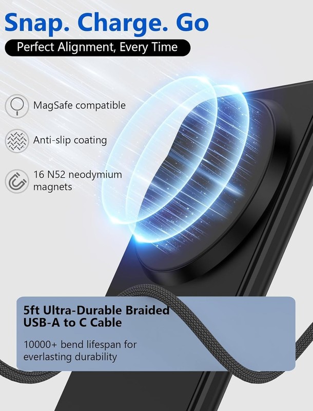 Mag.Safe Charger - iPhone Charger Stand, Fast Magnetic Wireless Charger for i... gallery