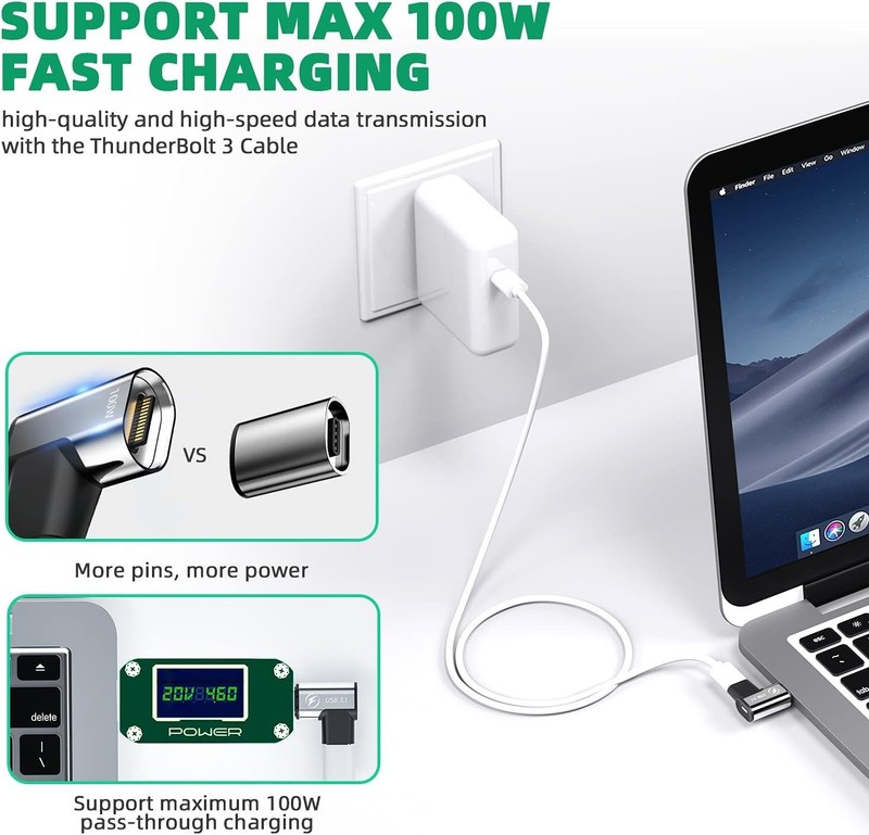 Adaptador Magnético USB C 24 Pines, Transferencia De Datos De 10 Gbps Vídeo 4K gallery