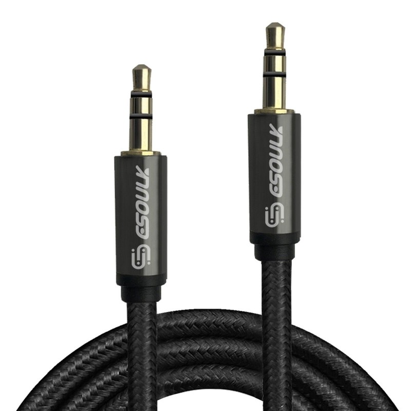 Esoulk Premium Aux Audio Cable 4ft AUX Cable for Headphones, iPod, iPhones, iPad gallery