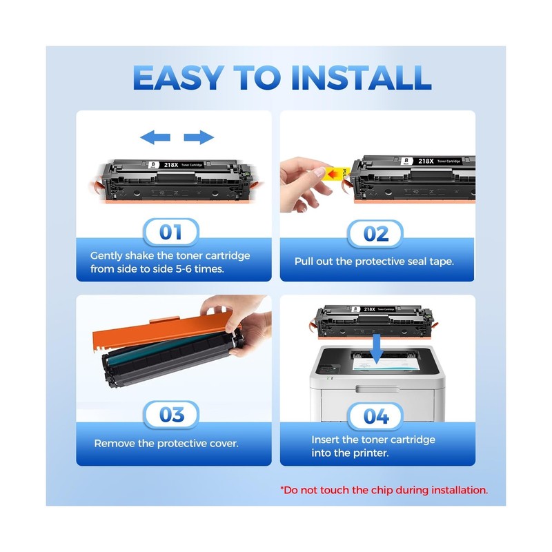 218X Toner Cartridges 4 Pack High Yield with Chip Compatible with HP 218X W21... gallery