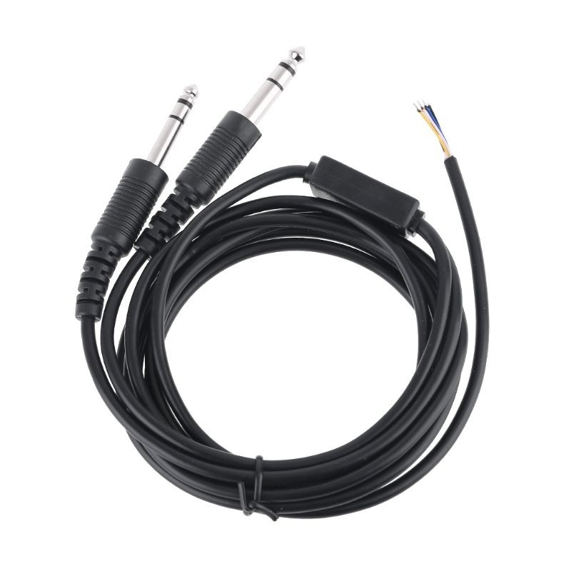 Replacement 200cm DIY Aviation Headset Durable Mono Cable Line Cord Repair gallery