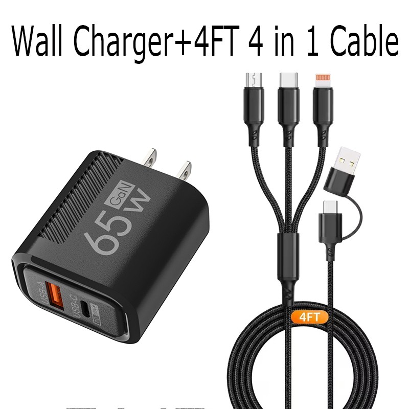 65W Super Fast Charging USB Type C Wall Charger For Samsung iPhone Android Phone