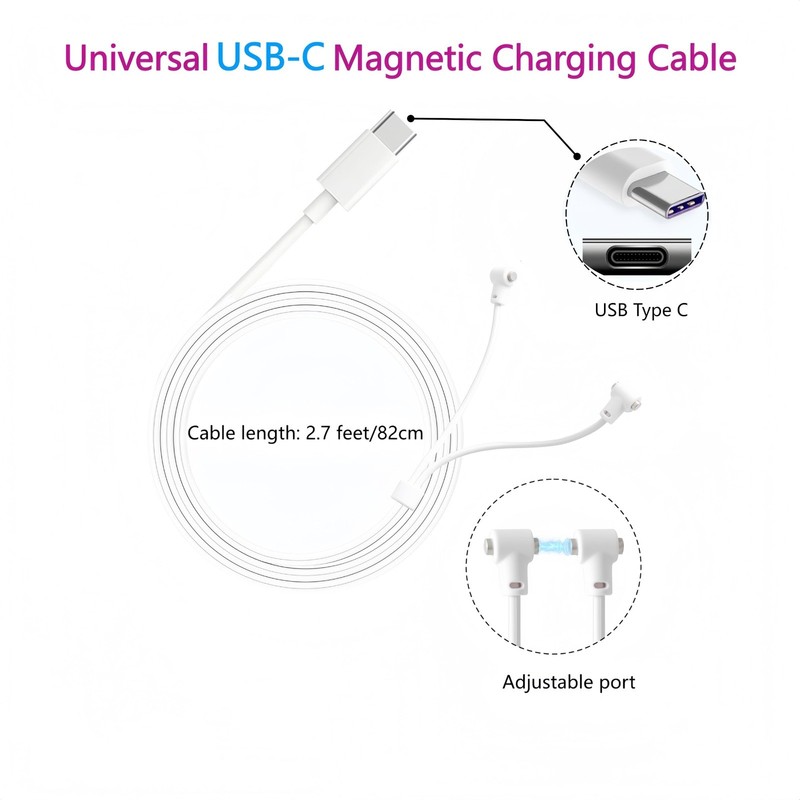 Universal Magnetic Charging Cable for Personal Massagers & Rechargeable Toys - 2 gallery