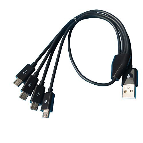 4-In-1 USB to Micro USB Splitter Cable Sync Charging Cable Adapter Cord gallery