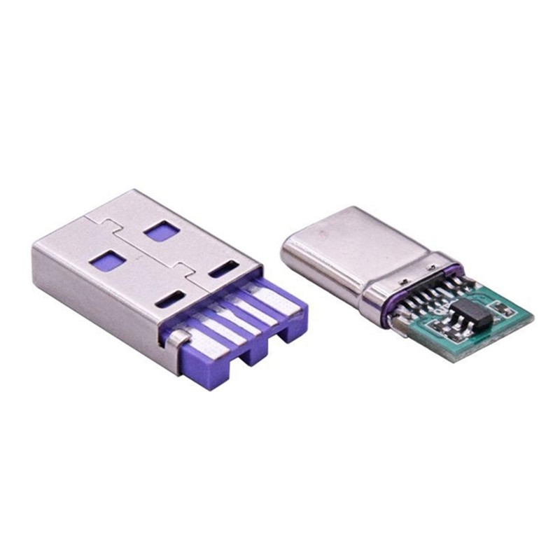 5 Sets DIY Type-C USB Fast Charge Adapter 5A Male Connector Welding Adapter Y gallery