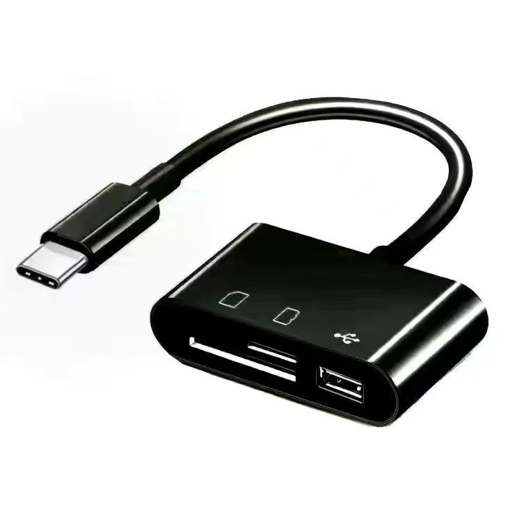 3-in-1 Card Reader Adapter Type C To SD TF Memory Card Reader USB Type C OTG