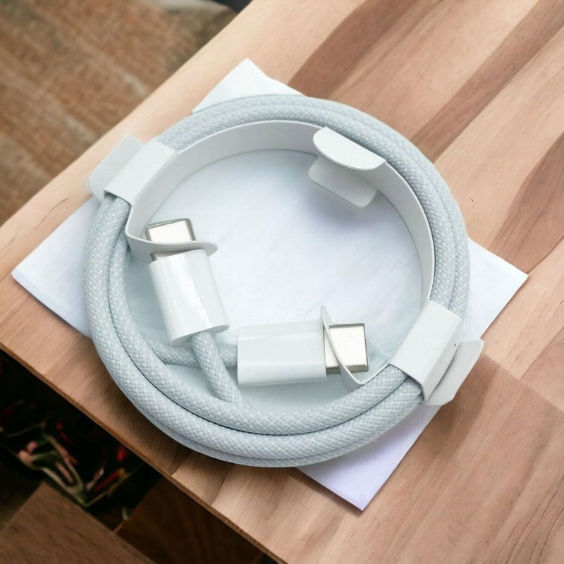 2-Pack 5FT USB C to USB C Woven Charging Cable for iPhone 15/16/17, AirPods Pro, gallery