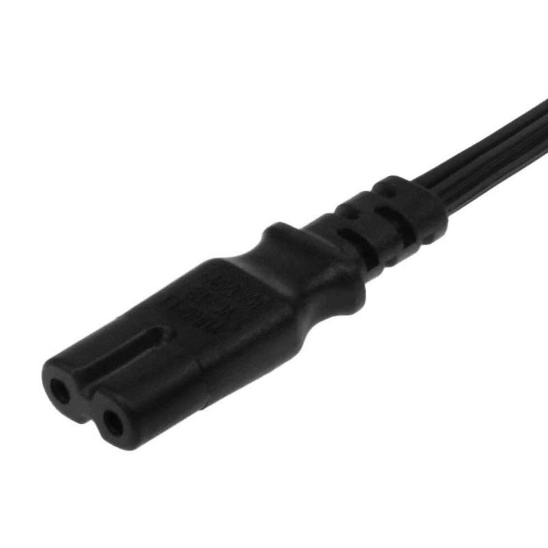 2 Pack - 3ft Two Prong AC Power Cord Cable NEMA 1-15P C7 for Laptop PS3 PS4 DVR gallery