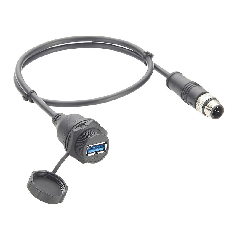 Industrial USB 3.0 Connection Cable USB A Female Socket to M12 5Pin B Code Ma... gallery