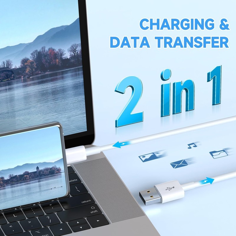 Lightweight 16.4Ft USB C Charging Cable: Fast Data Sync & Power for All Devices gallery