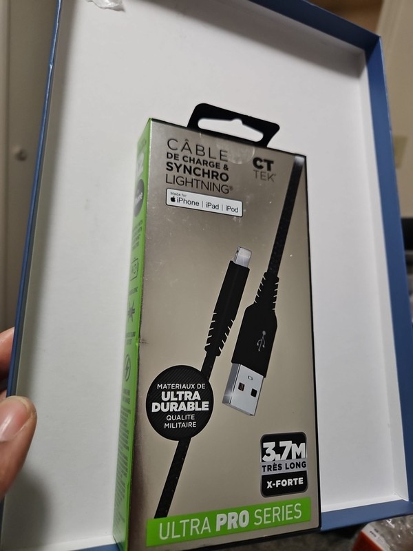 CT Tek 12 Ft Lightning Charge Cable for iPhone(MFi-Certified)