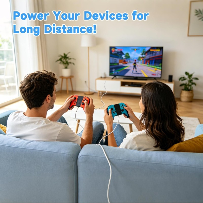 Durable 10ft USB A to USB C Charging Cords - Ideal for Security Cameras & Phones gallery