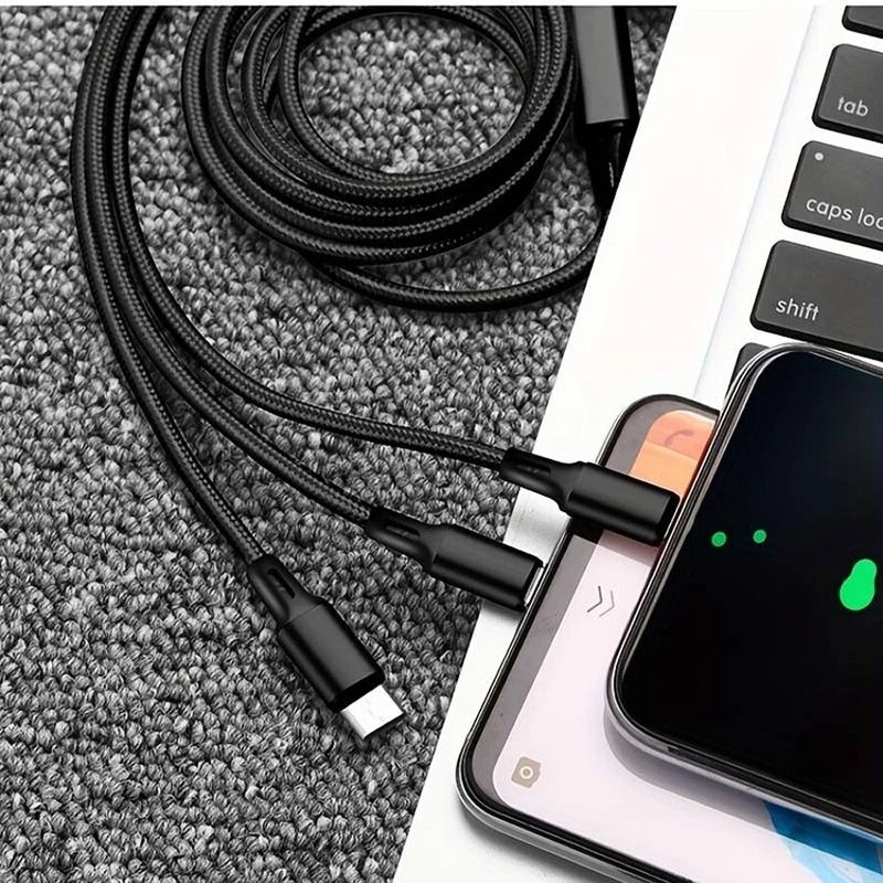 3in1 Fast USB Charging Cable Universal Multi Function iPhone 17 Charger Cord lot gallery