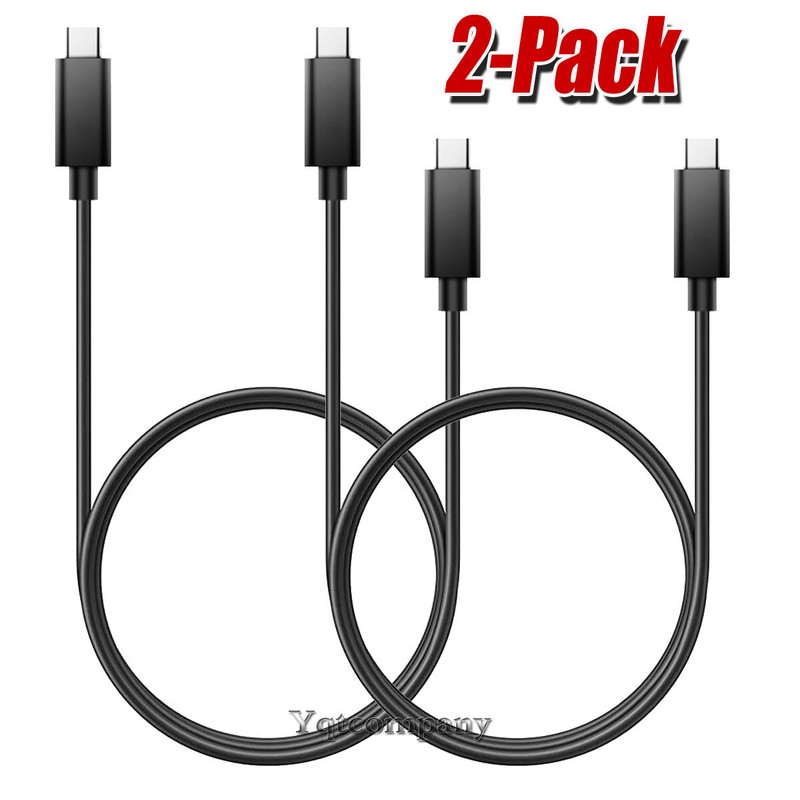 LOT 3/6Ft USB-C to USB-C Cable Type-C Cable Fast Charger Charging Data Sync Cord