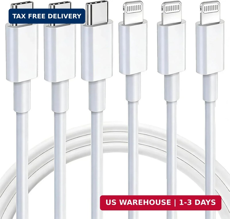 iPhone Charger Cord [Apple MFi Certified] USB C to Lightning Cable 3Pack 10 FT T