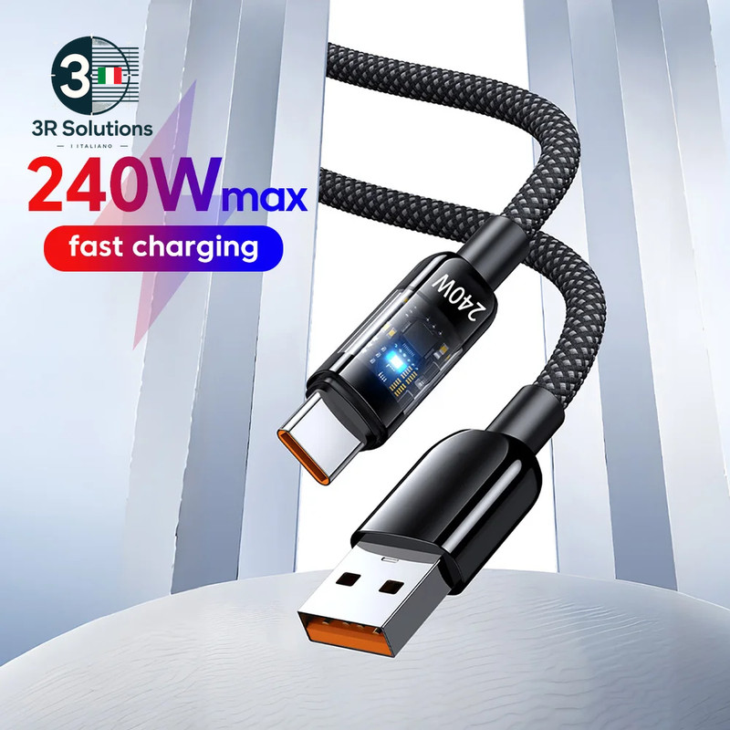 240W USB to Type-C QC3.0 Fast Charging Cable Super Ve Charging Cable gallery