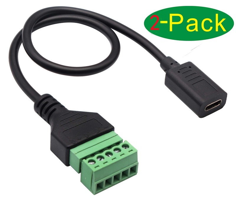 USB Screw Terminal Block Connector Cable 2.0 USB Female Plug to 5 Pin/Way Fem... gallery