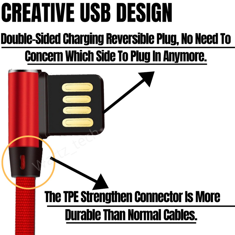3Pack 3/6/10Ft 90 Degree Right Angle USB Cable For iPhone 14 12 Charger Cord Lot gallery