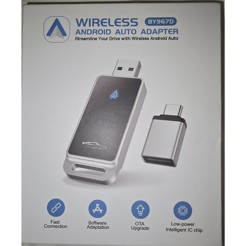 Wireless Android Auto Adapter BY967D – Streamline Your Drive W/ Wireless.