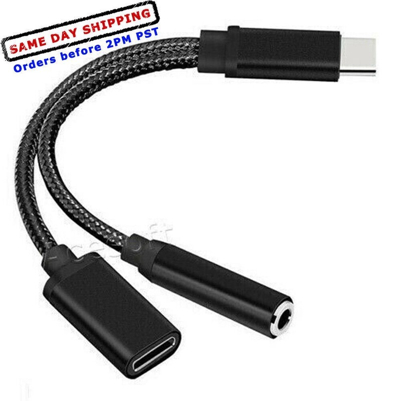 Portable Type C to 3.5mm Earphone Charging Adapter for Xiaomi Mi 5/5X/4C Phone