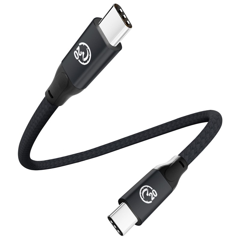 USB C to USB C Cable 100W 0.6FT, USB 3.2 Gen 2X2 20Gbps Data Transfer Type-C ...