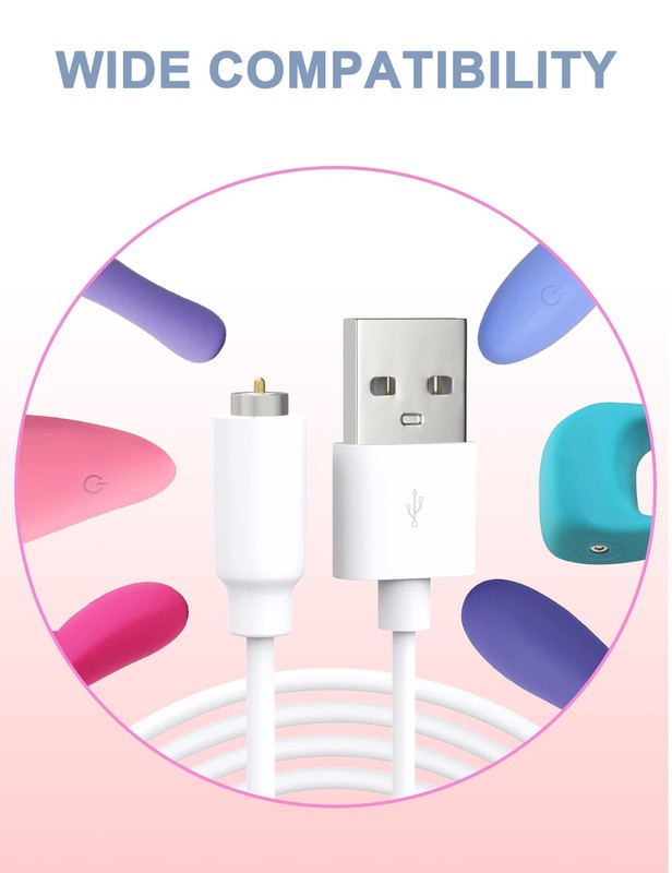 Bicmice Magnetic USB DC Charger Cable Replacement Charging 3.3 feet, White gallery