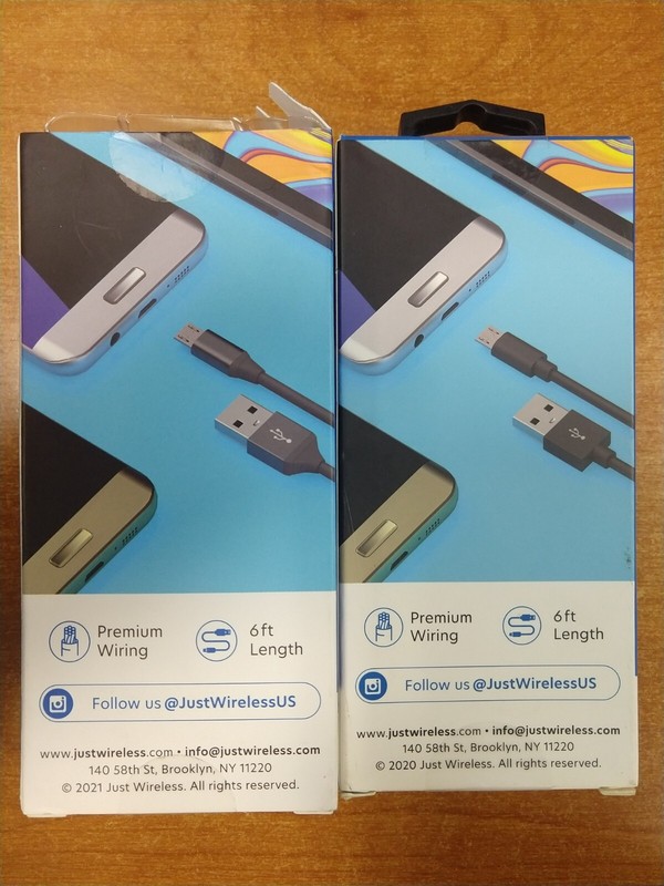 2 Pack: Just Wireless 6 ft Micro USB Cable - Black - SHELFWEAR BOX E13C gallery