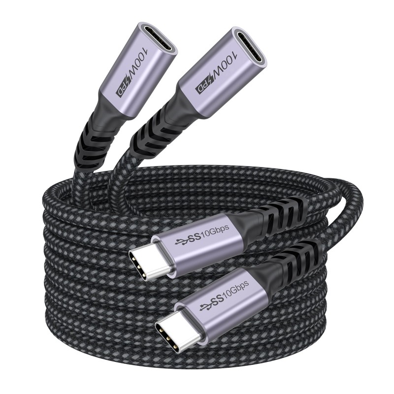USB Extension Cable 10ft 2 Pack, USB3.2 Gen2 Extender to Female Full Function…