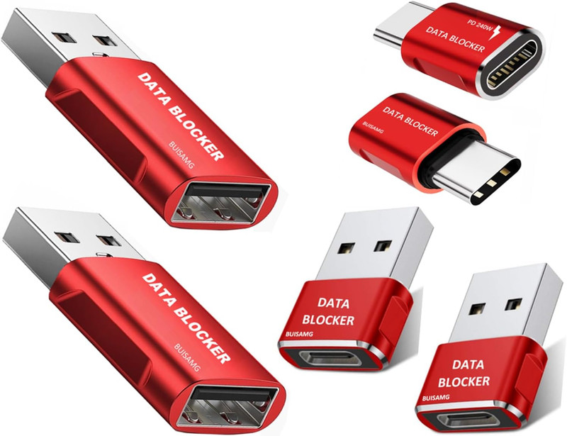 Data Blocker, USB A & USB C Data Blocker for iphone15 16 and Any USB C Mobile Ph