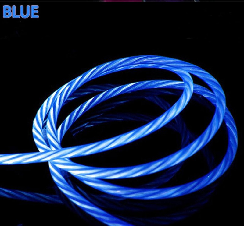 LED Micro 1M 3FT USB Fluorescent Cable ANDROID Data Sync Charging Charger Cord gallery