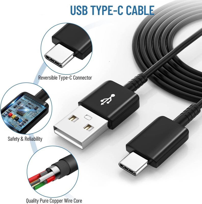For Samsung Galaxy Note 10 S8 S9 S10 Fast Wall Charger Plug + USB Type C Cable gallery