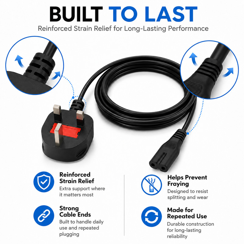 Power Cable Replacement for Dewalt DCR010 DCR028 Jobsite Speaker Figure 8 AC Cor gallery