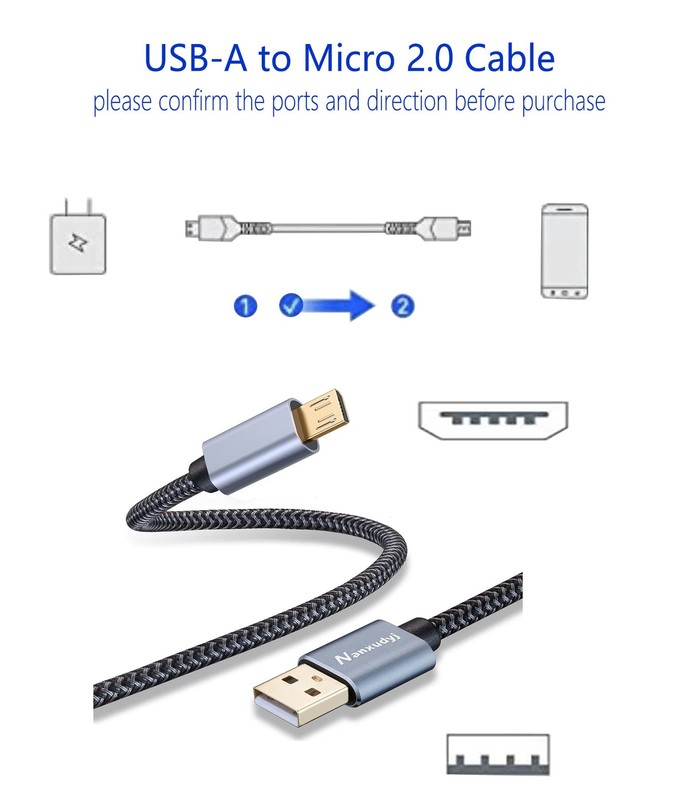Micro USB Cable 20ft, Long Fast Charging & Sync Android Charger,Braided Nylon... gallery