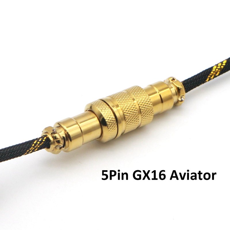 Reverse Coiled -Cable for Gaming Keyboard, Double-Sleeved Mechanical Keyboard... gallery
