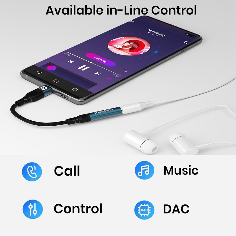 Portronics iKonnect C Pro Type C to 3.5 mm Audio Jack Connector Fast Shipping gallery