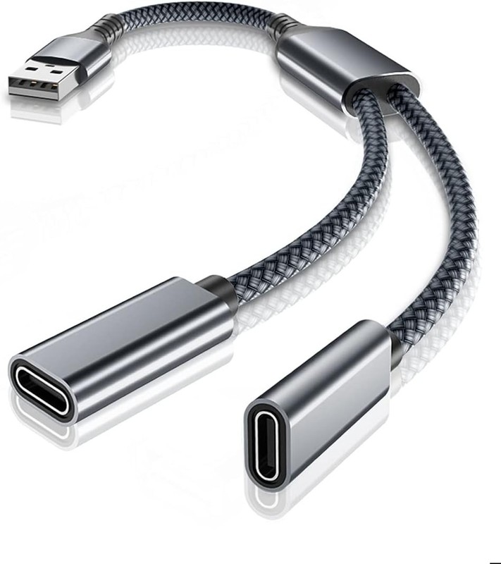 USB-C Female Splitter Adapter - Connect Two Devices with USB-A Compatibility gallery