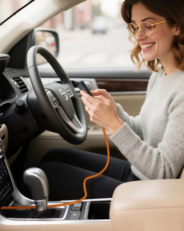 60W Fast Charging Cable 6.6 FT Orange Durable Soft Silicone USB Cable Extra T... gallery