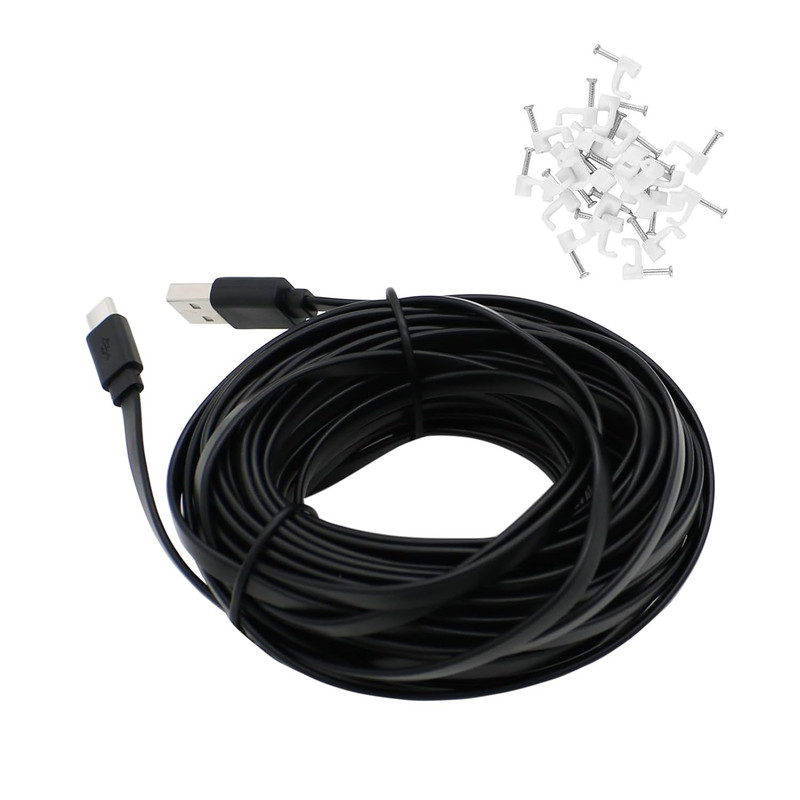 PDEEY USB C Extension Cable 25 FT for Outdoor Camera, Waterproof Charger Cord