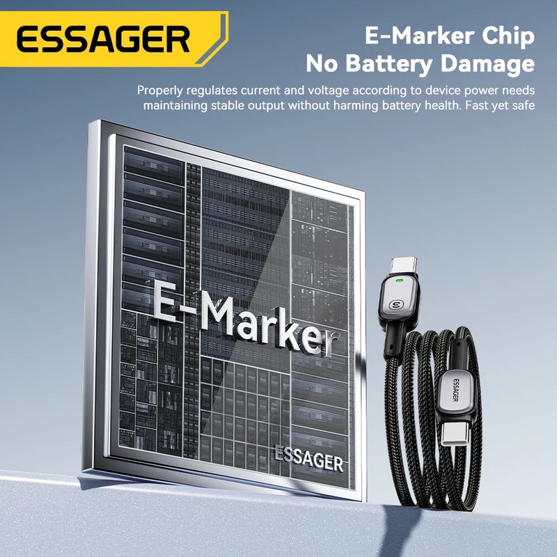 100W USB-C to USB-C PD Fast Charging LED Cable for iPhone Samsung MacBook gallery