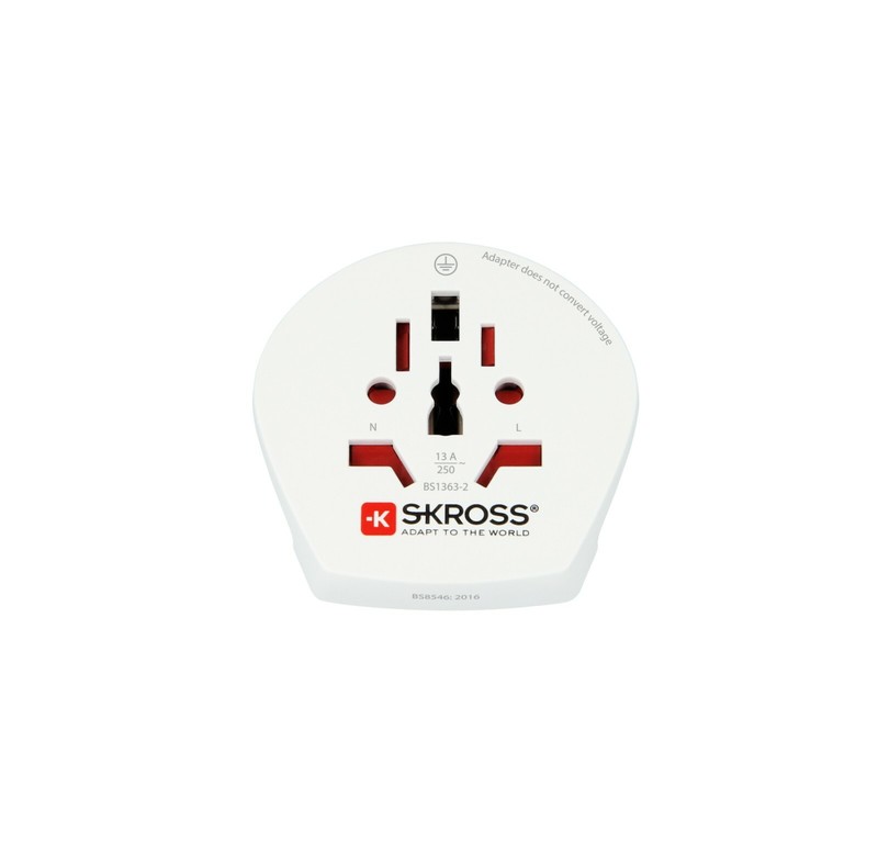 Skross World to Europe and UK White Travel Charging Adapter Combo
