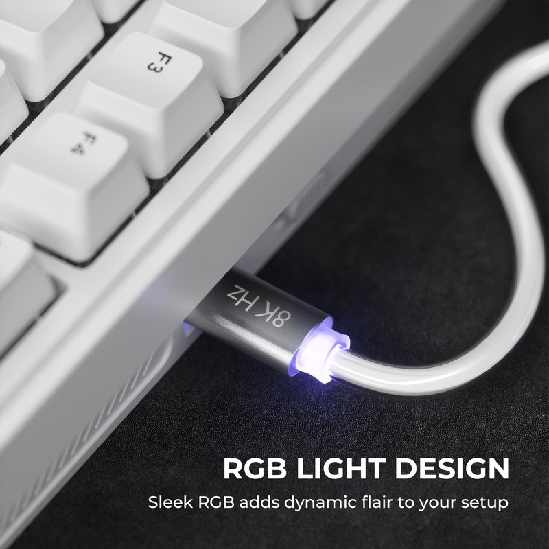 XVX Keyboard Cable, 2-in-1 USB C to USB A Cable for Mechanical Gaming Keyboar... gallery