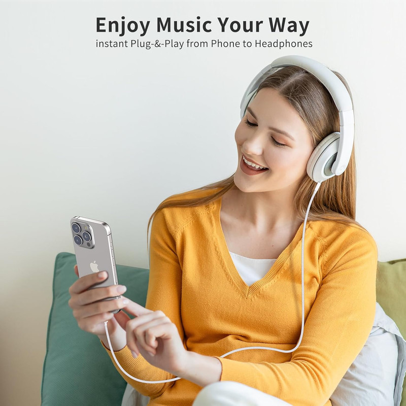 USB C to 3.5Mm Aux Cable 4Ft, Aux to USB C Audio Jack Cord with Built-In DAC (16 gallery