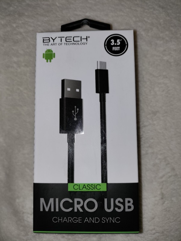 Qty 3 Bytech Micro USB Cable Sync/Charge 3.5 Feet Tablets & Smartphones NEW gallery