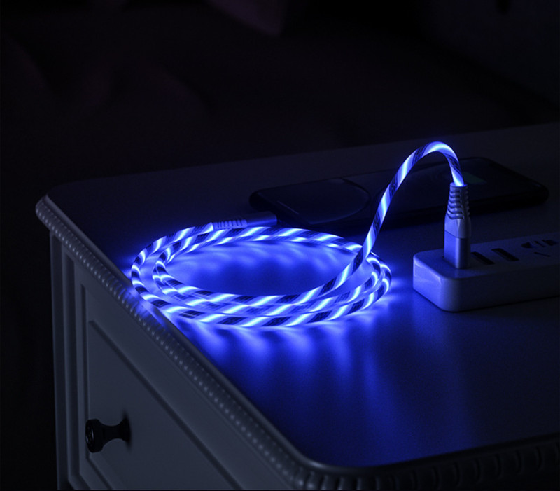Phone Charger Fast Charging LED Light Up USB Cable Cord For iPhone Apple Type C gallery