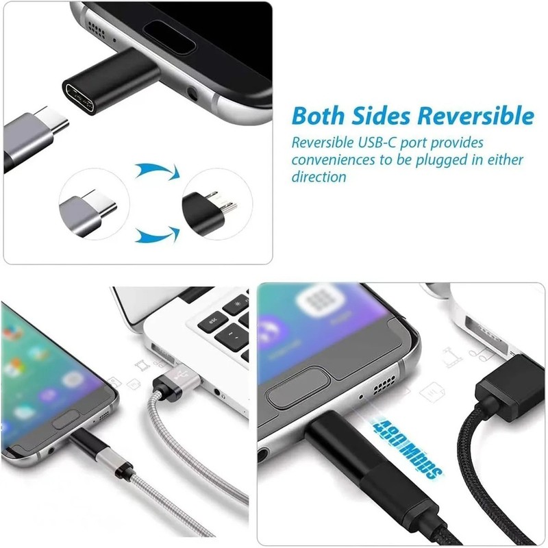 USB C Female to Micro USB Male Adapter 4PCS Type C Converter Charging gallery