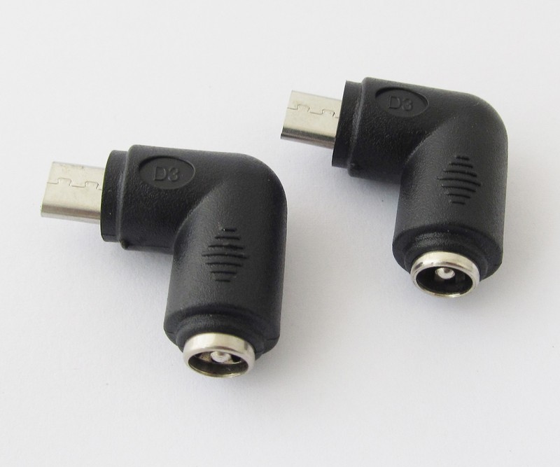 100x DC Power Supply Right Angle 5.5x2.1mm Female to Micro 5pin USB Male Adapter gallery