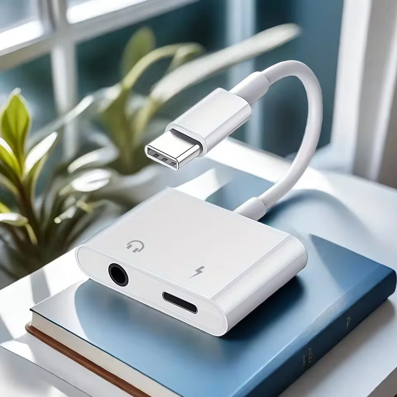 Type-C USB C to 3.5mm Jack Headphone & Charger 2 in 1 Adapter for Samsung Galaxy gallery