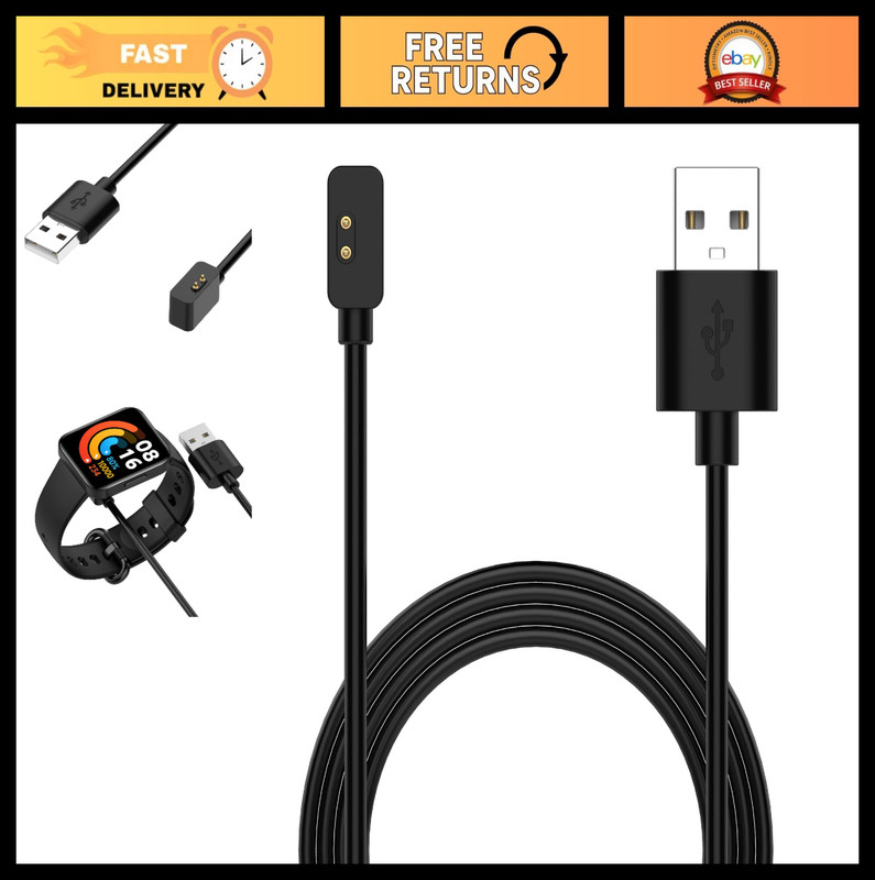 USB Charging Cable Dock for Xiaomi MI Band 7 Pro & Redmi Watch 2 – Replacement C