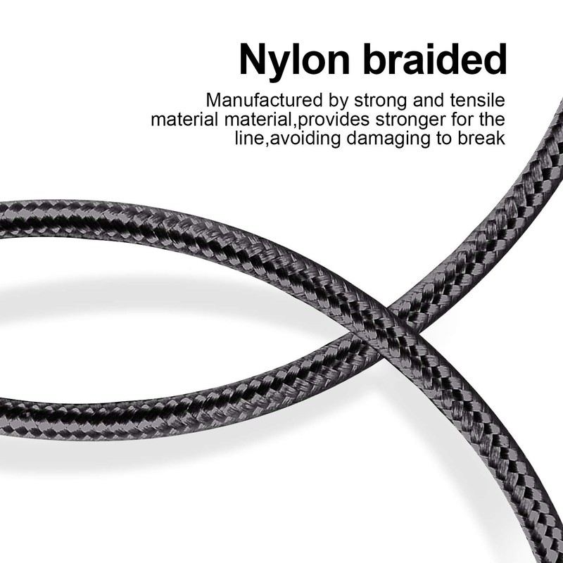 iPhone Charger, 5 Pack 3/3/6/6/10FT Apple MFi Certified USB Lightning Cable Nylo gallery